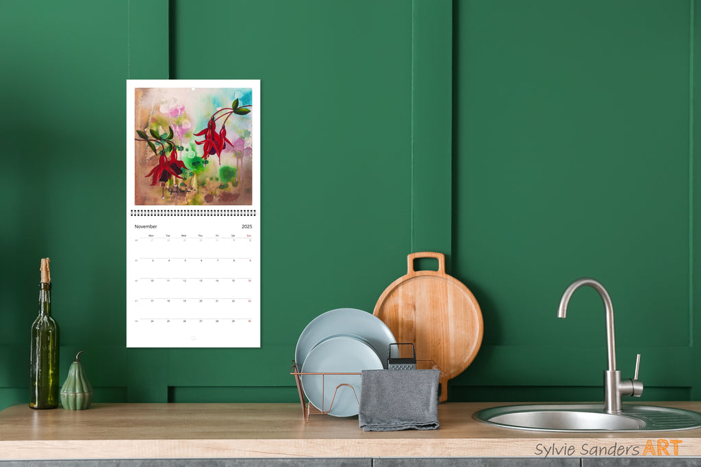 Floral Art Collection Calendar 2025