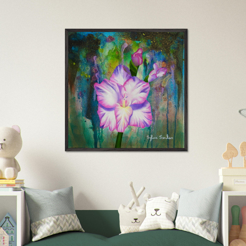 Premium Wooden Framed Prints of Abstract Florals Mixed Media Paintings