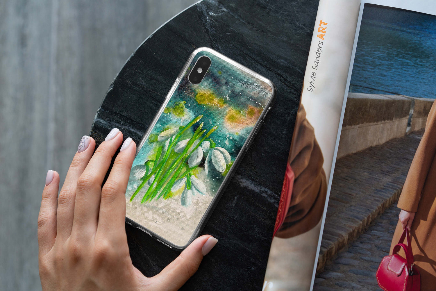 Abstract Floral Printed Tough Mobile Phone Cases