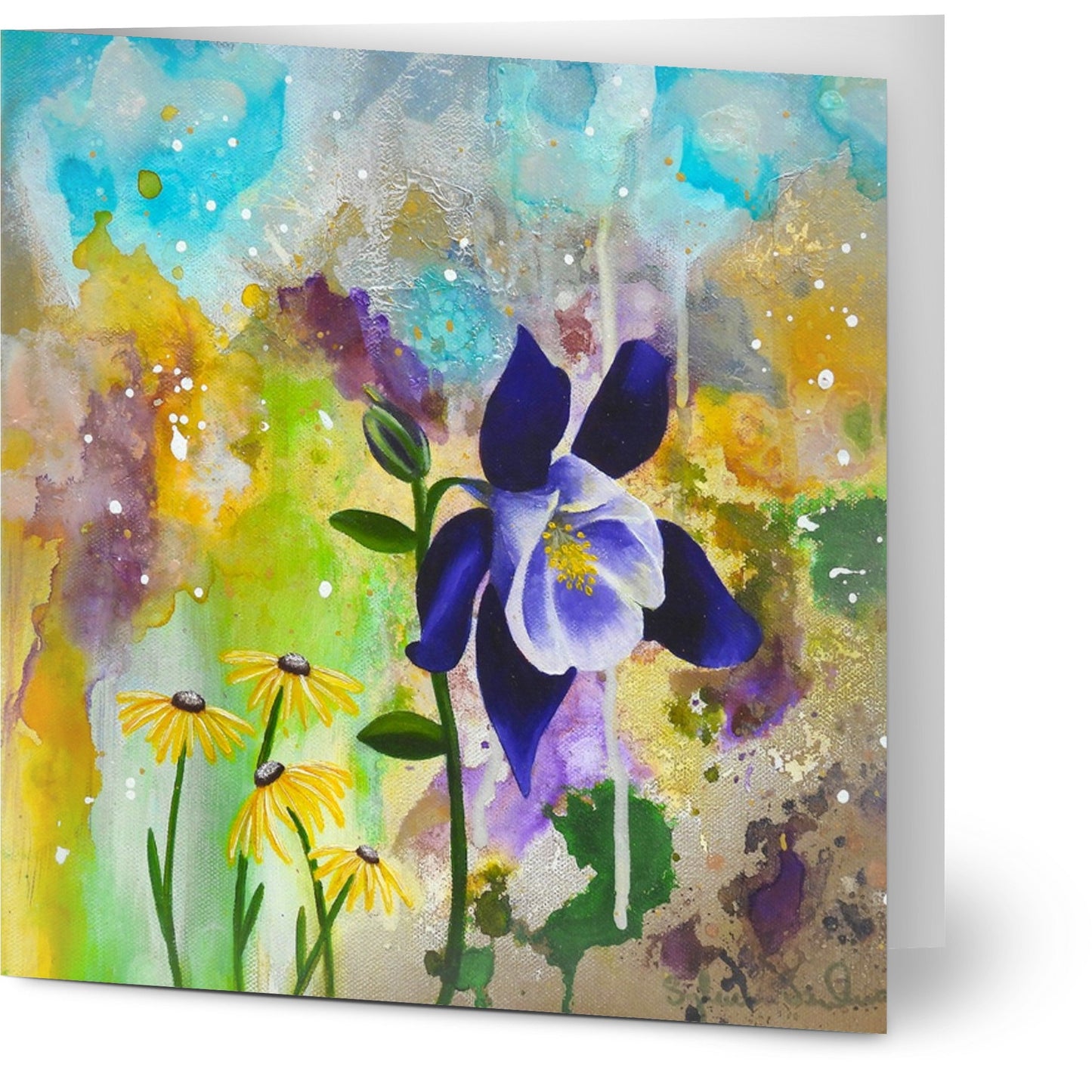 Columbine - Single Greeting Card