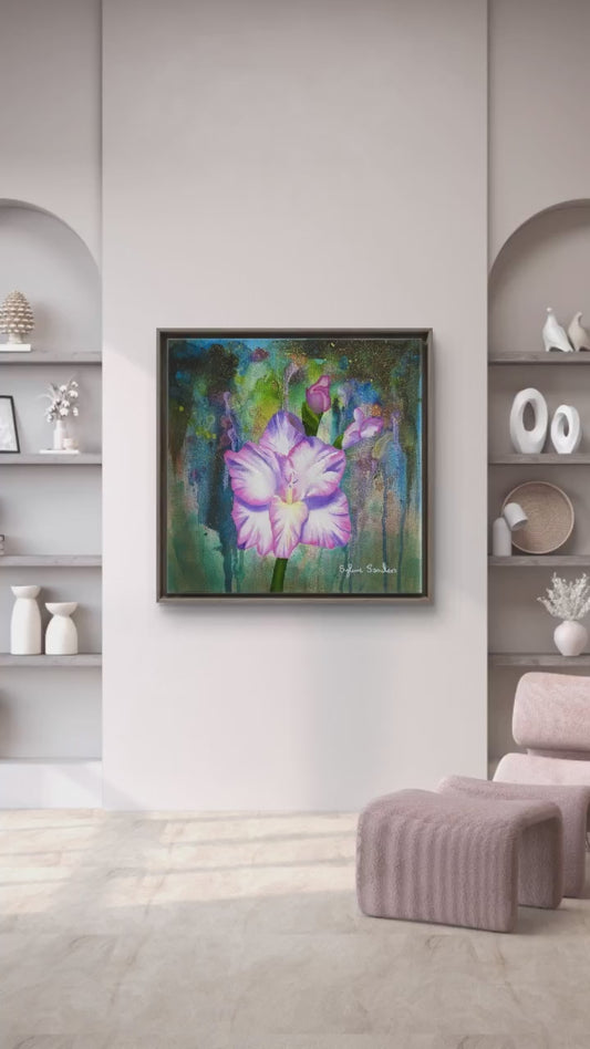 Gladioli Symphony - Premium Framed Print