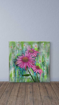 Premium Framed Enchanting Echinacea Print hanging on the wall video